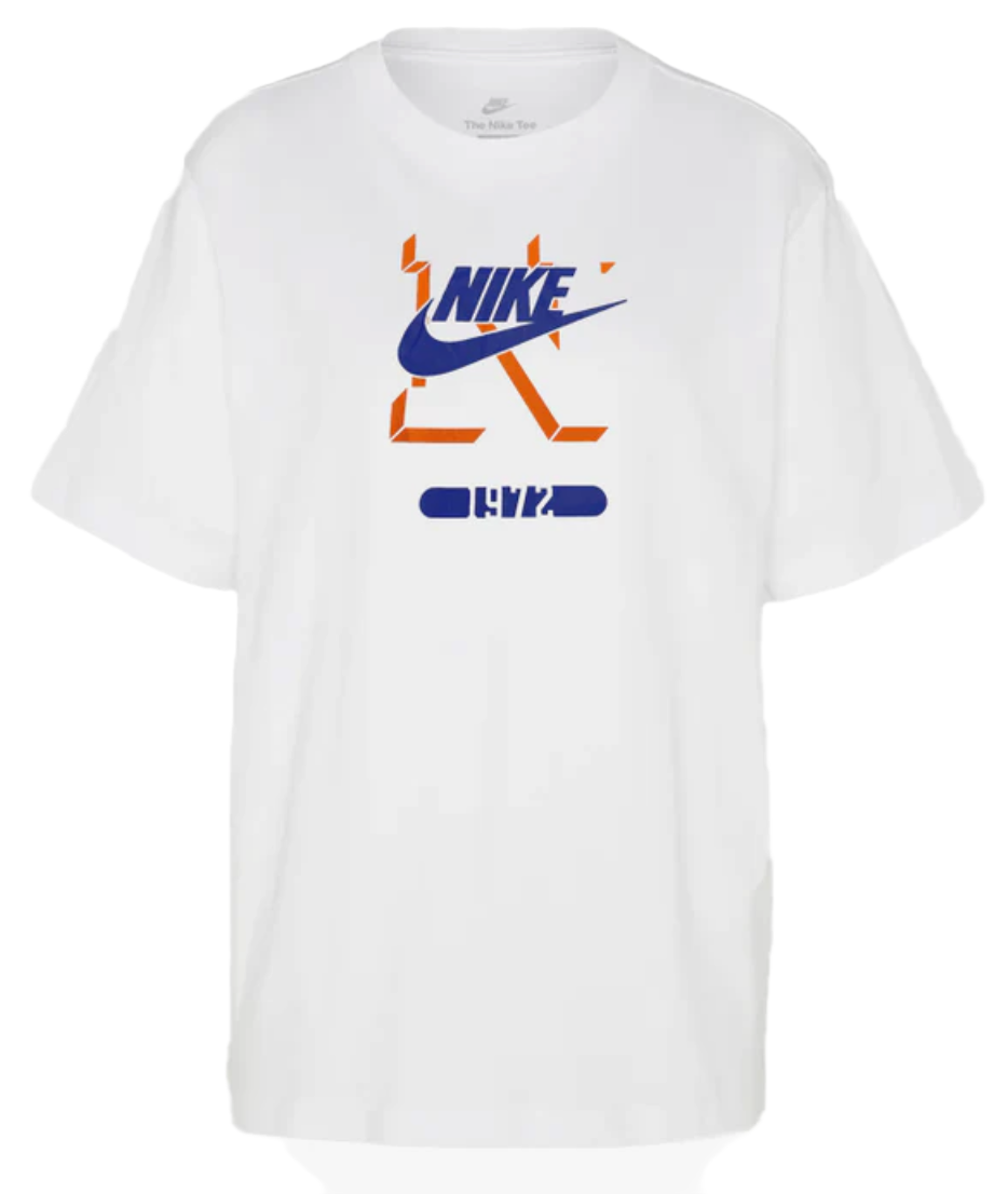 Nike Sportswear 1972 Logo Tee “White Orange/Blue”