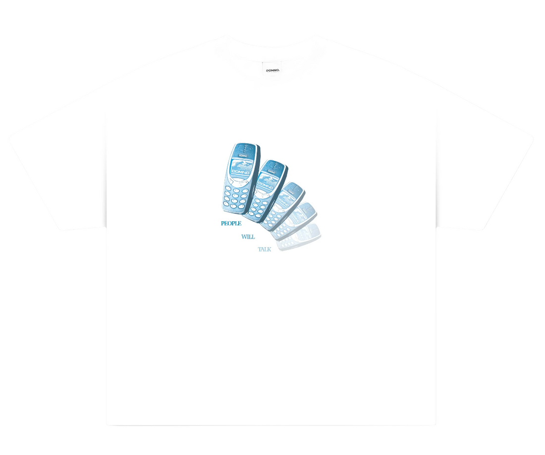 Domno 'People Will Talk Tee' White Tee