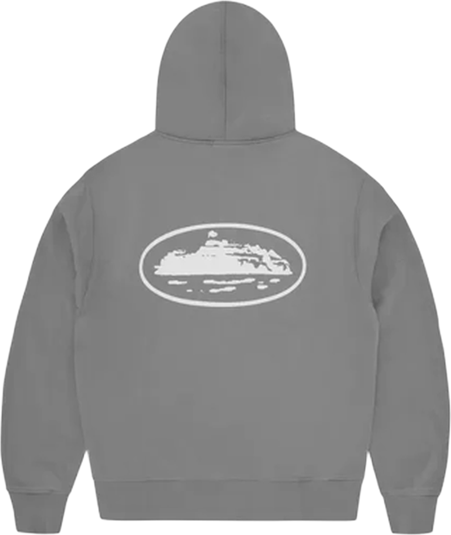 Corteiz Island Puff Zip Hoodie Gully Grey