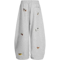 Aelfric Eden Embroidery Dog Baggy Barrel Sweatpants