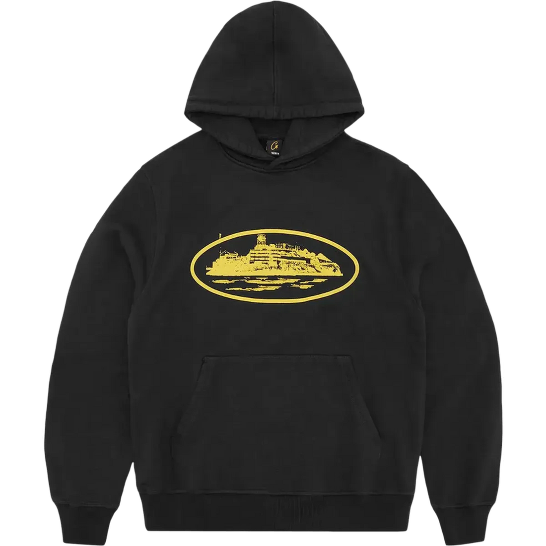 Corteiz Alcatraz Hoodie V2 'Black/Yellow'