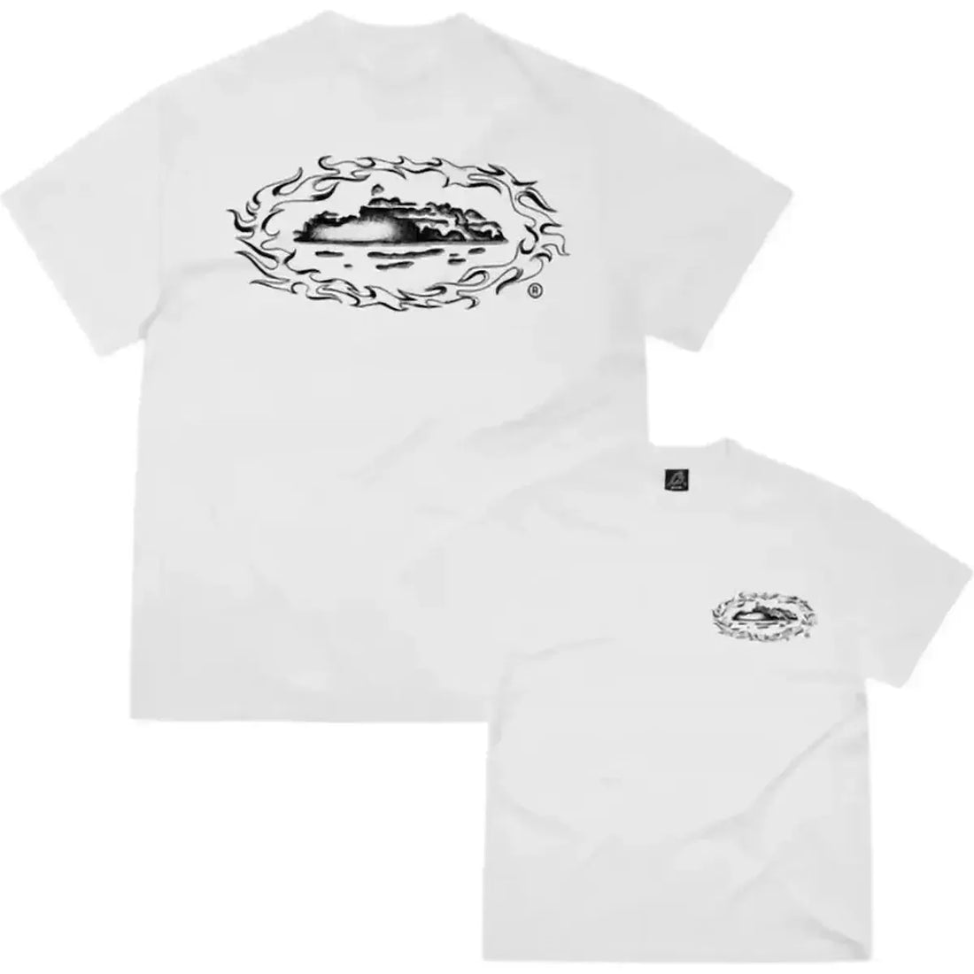 Corteiz Firey Alcatraz T-shirt White