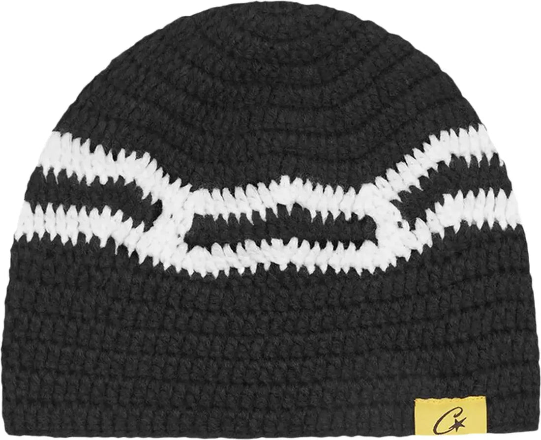 Corteiz Big Crochet Beanie Black