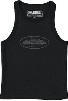 Corteiz Womens Guerillaz* Tank Top Triple Black
