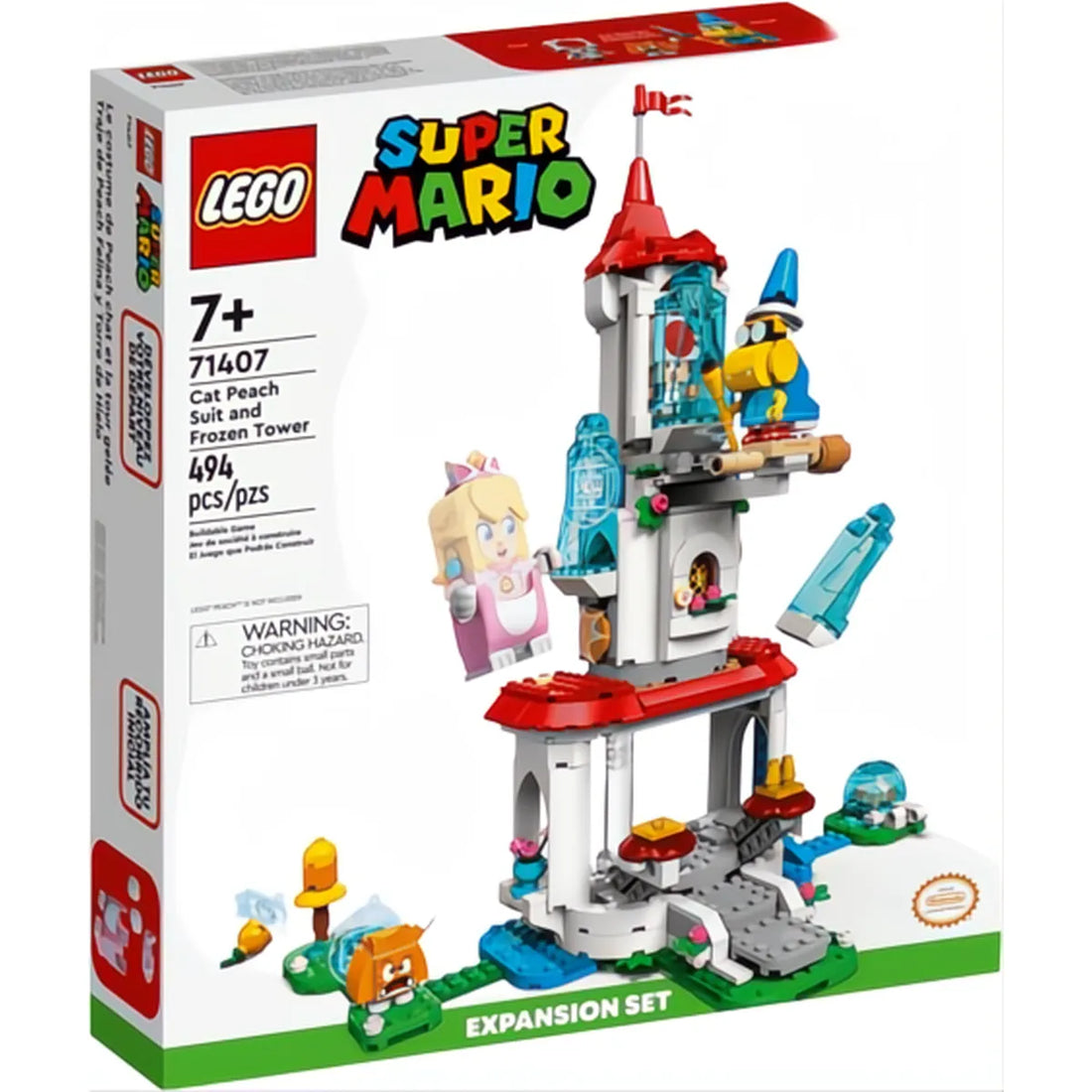 LEGO Super Mario 71407 Cat Peach Suit and Frozen Tower Expansion Set