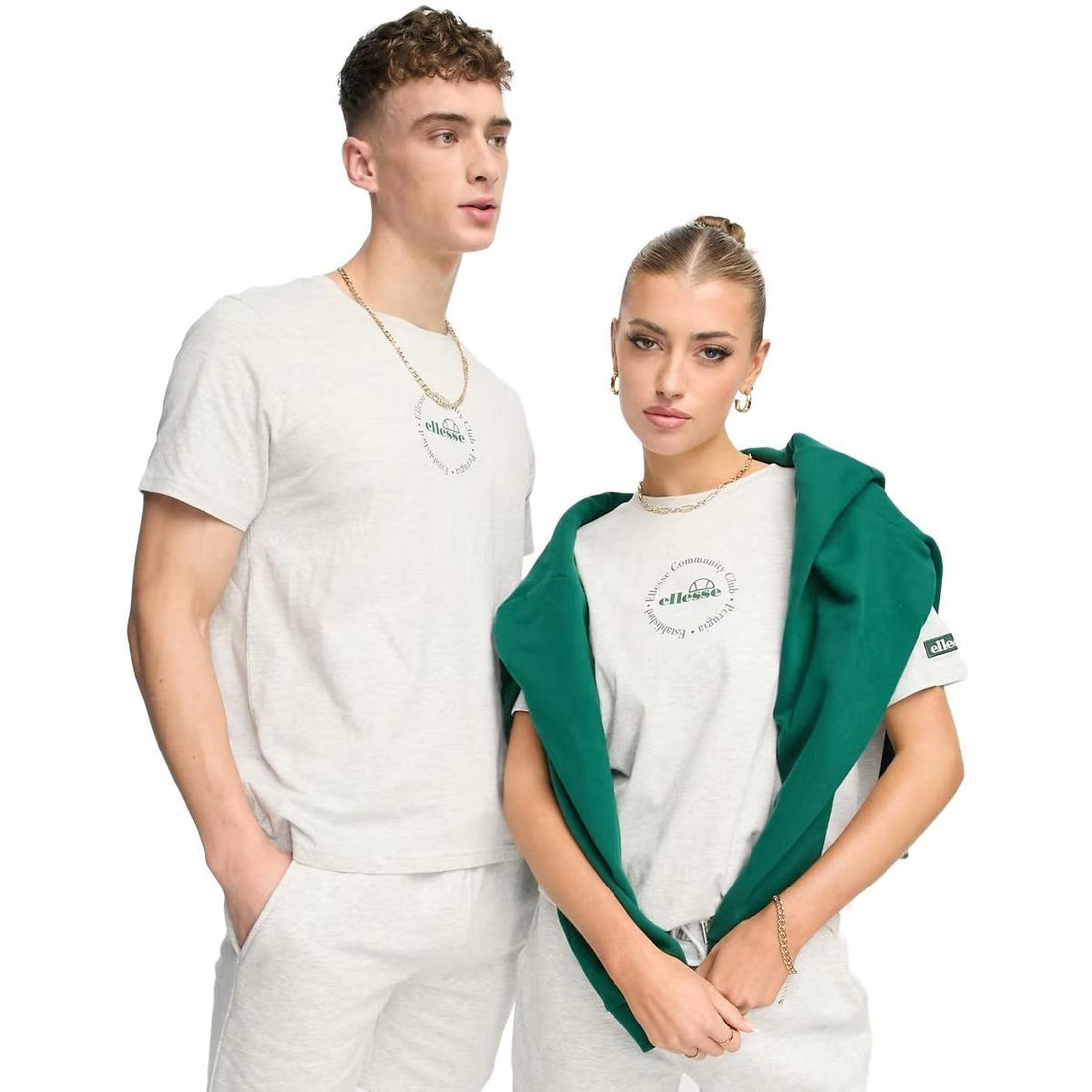 ellesse unisex community club oversized t-shirt in grey