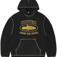 Corteiz Alcatraz Contrast Hoodie Black/Yellow