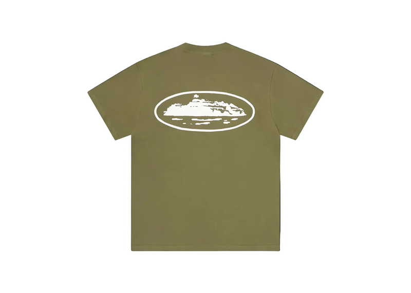 Corteiz Island Puff Print Tee Olive