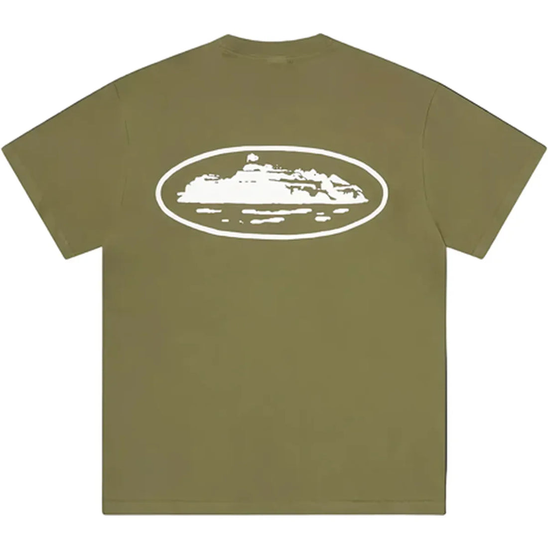 Corteiz Island Puff Print Tee Olive