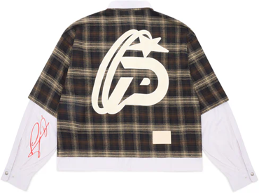 PIRASO DÉ TELA PATCH LAYERED BUTTON UP LONG SLEEVE SHIRT