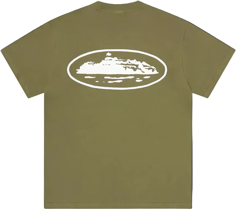 Corteiz Island Puff Print Tee Olive