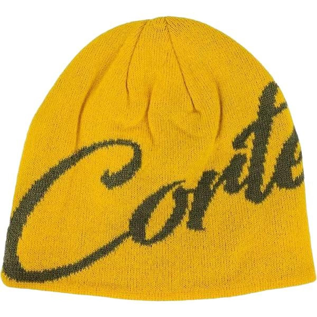 Corteiz Script Skully Beanie Yellow