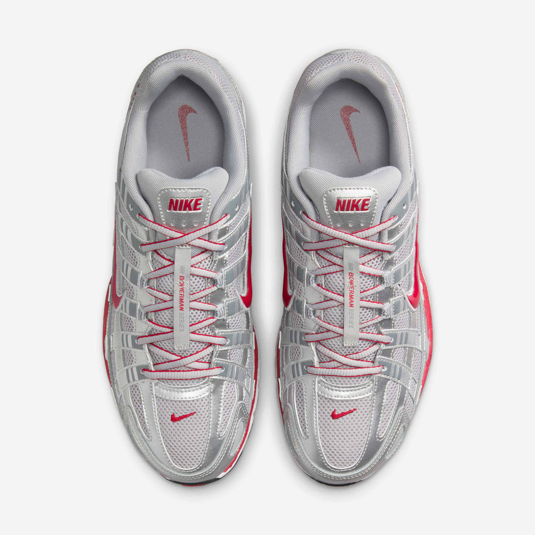 Nike P-6000 Metallic Silver Gym Red