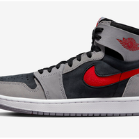 Air Jordan 1 High Zoom CMFT 2 Surfaces Cement Grey and Fire Red
