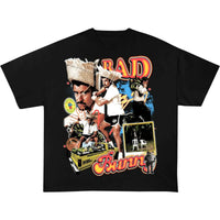 BAD BUNNY FESTIVE BOOTLEG BLACK TSHIRT