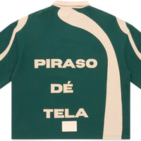 PIRASO DÉ TELA BOXY CROP POLO VINTAGE GREEN