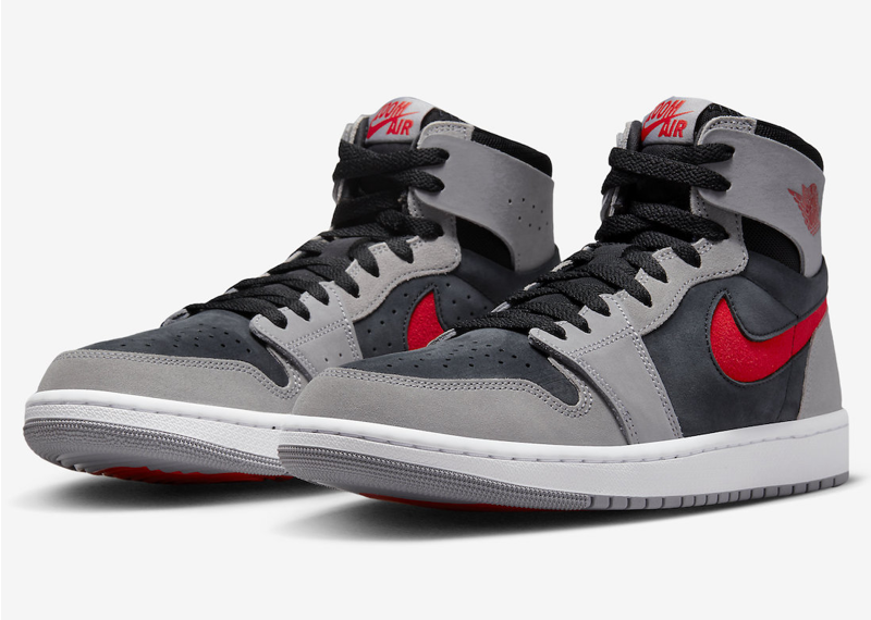 Air Jordan 1 High Zoom CMFT 2 Surfaces Cement Grey and Fire Red
