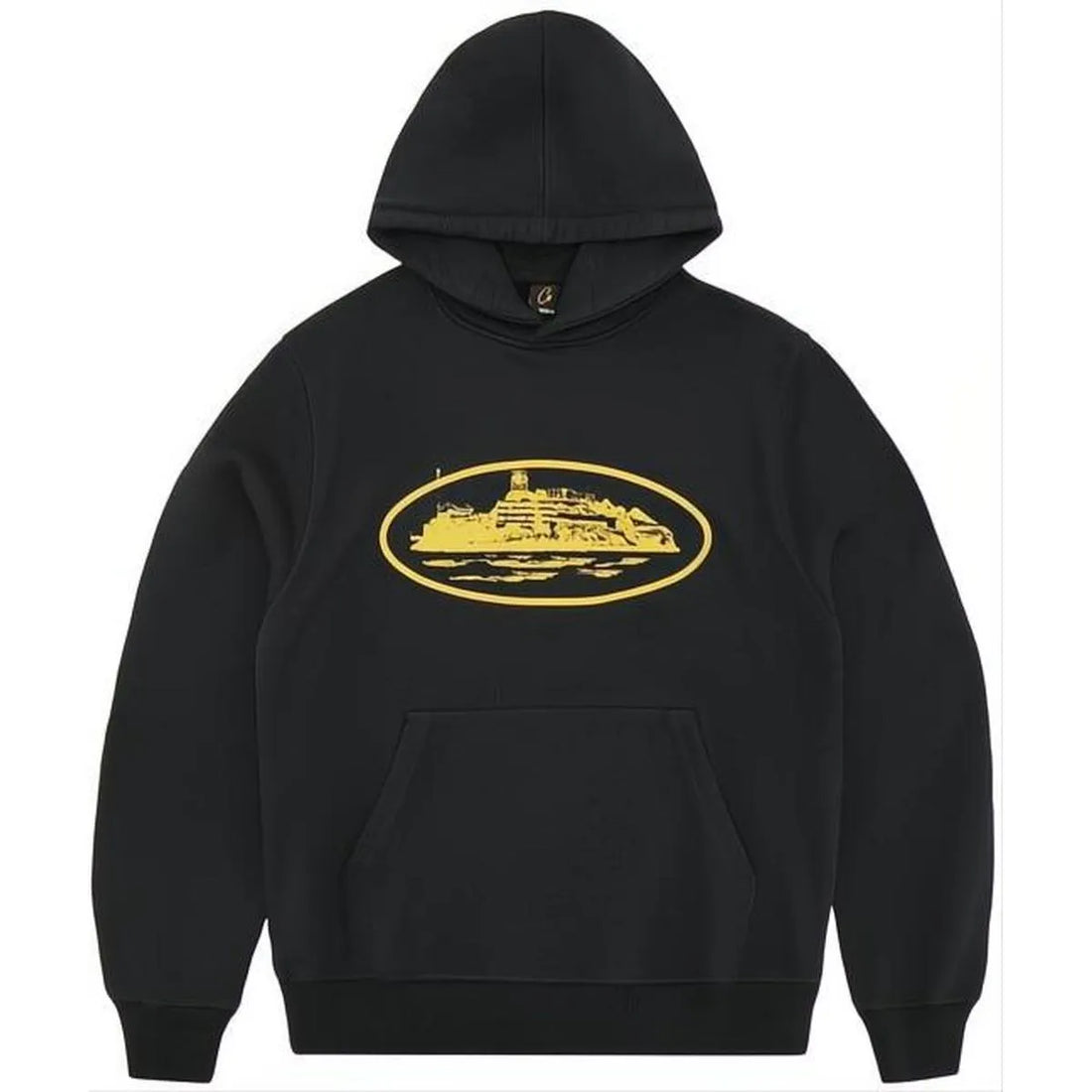 Corteiz Alcatraz Hoodie V2 'Black/Yellow'