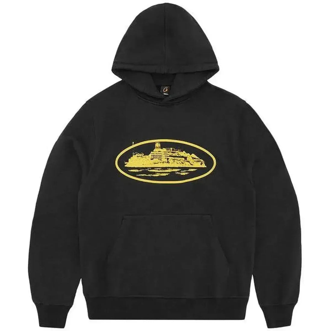 Corteiz Alcatraz Hoodie V2 'Black/Yellow'