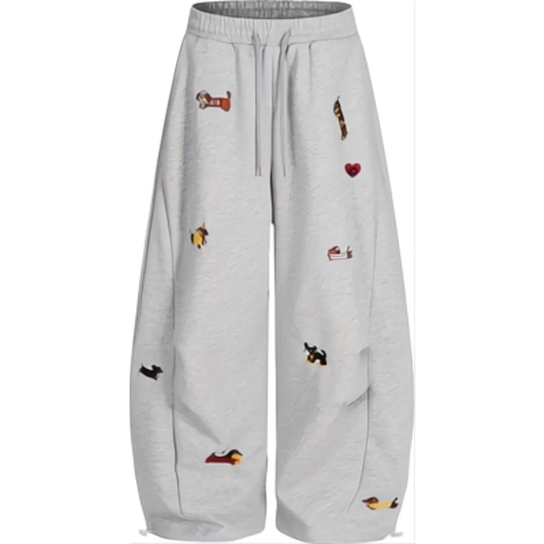 Aelfric Eden Embroidery Dog Baggy Barrel Sweatpants