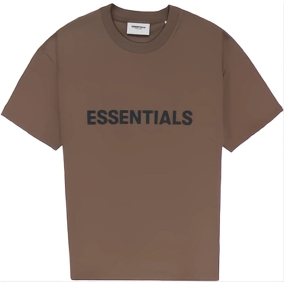 FOG ESSENTIALS SS20 SILICON APPLIQUE LOGO BROWN TEE
