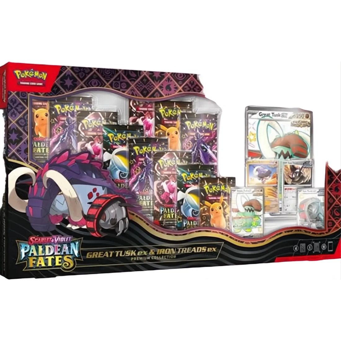 paldean fates great tusk ex & iron treads ex premium collection