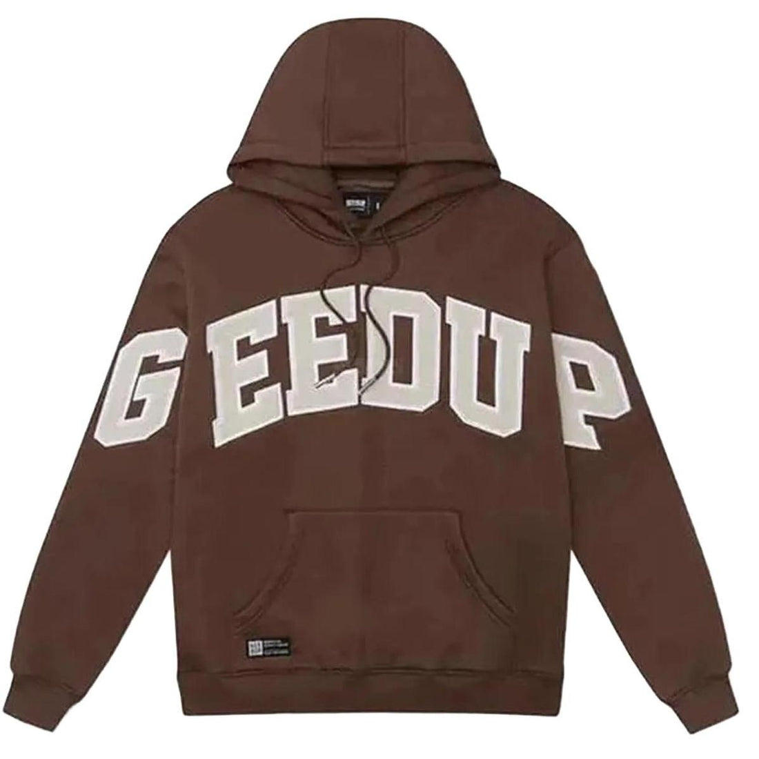 Geedup Team Logo Hoodie 'Brown/Light Grey'
