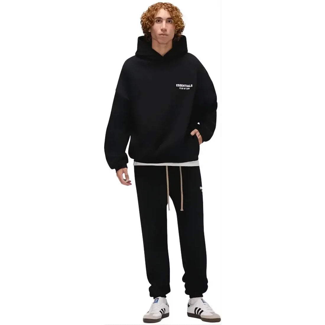Fear of God Essentials Fleece Hoodie (FW24) Black