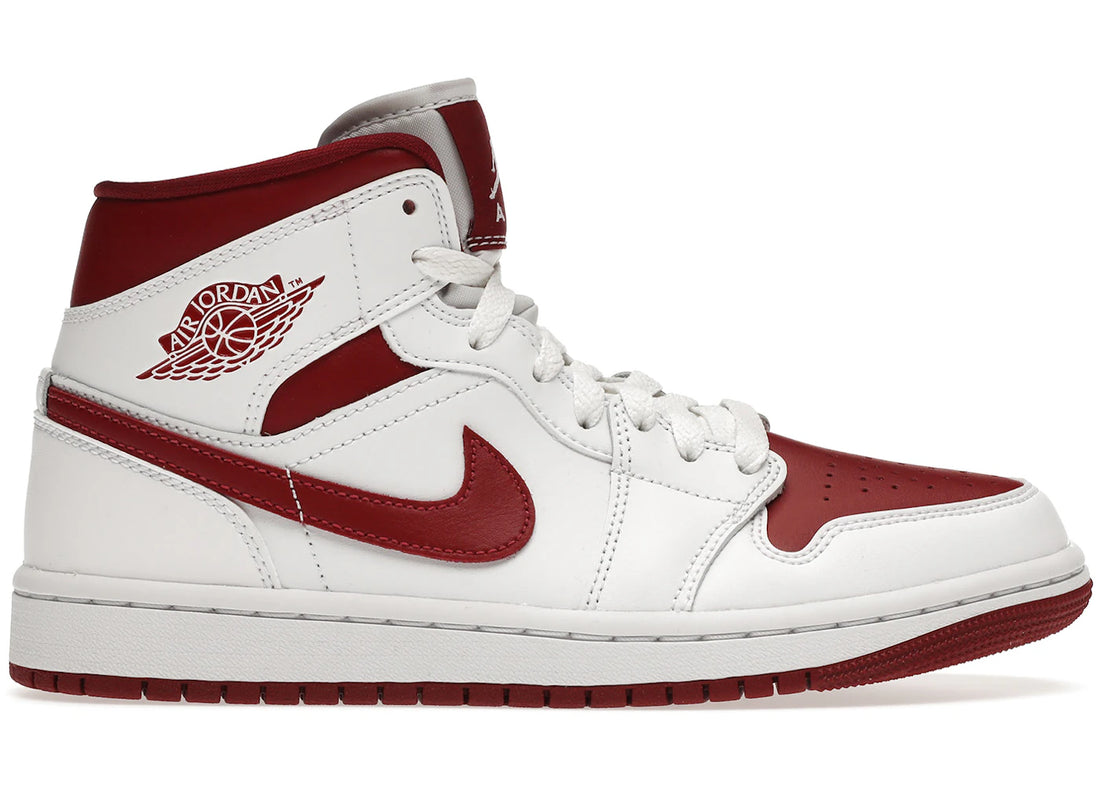 Jordan 1 Mid White Pomegranate (Women's)