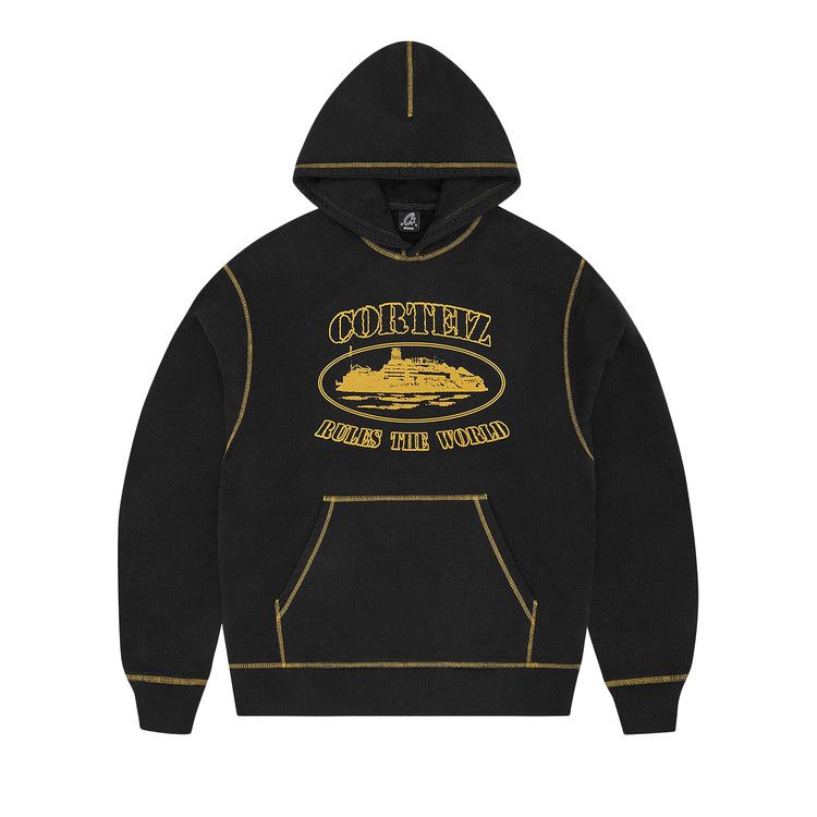 Corteiz Alcatraz Contrast Hoodie 'Black/Yellow'