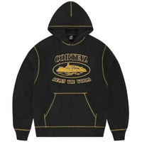 Corteiz Alcatraz Contrast Hoodie 'Black/Yellow'