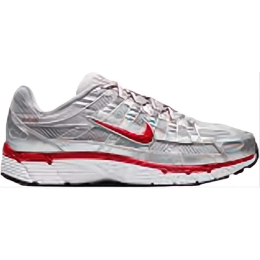 Nike P-6000 Metallic Silver Gym Red