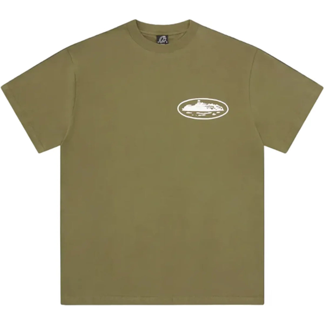 Corteiz Island Puff Print Tee Olive