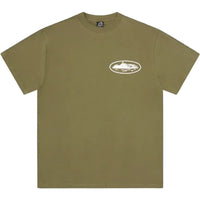 Corteiz Island Puff Print Tee Olive