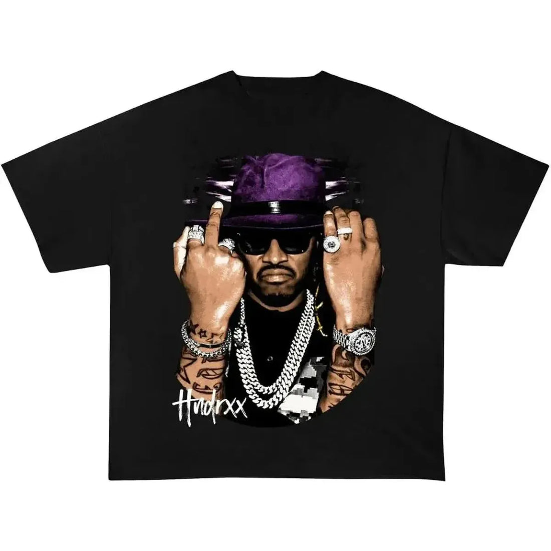 FUTUTE HNDRXX BOOTLEG BLACK TSHIRT