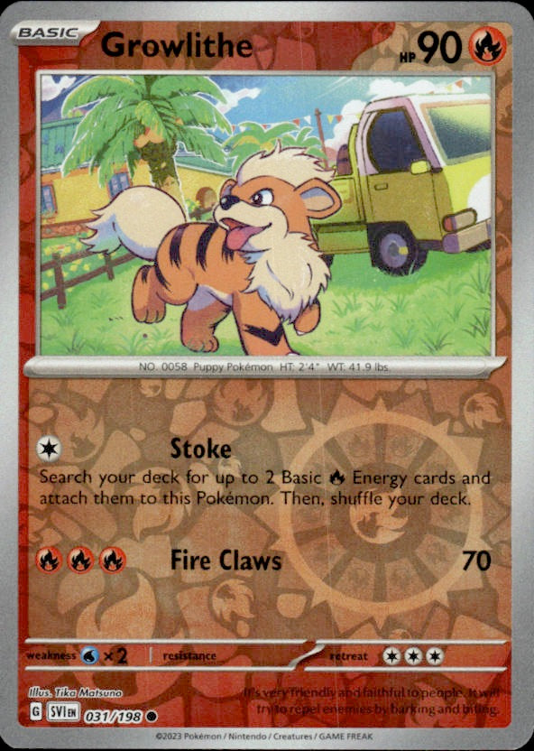 Growlithe - 031/198 | Near Mint / English / Reverse Holofoil