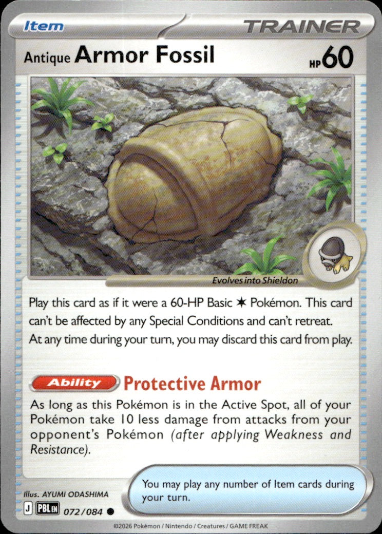 Antique Armor Fossil | Near Mint / English / Normal