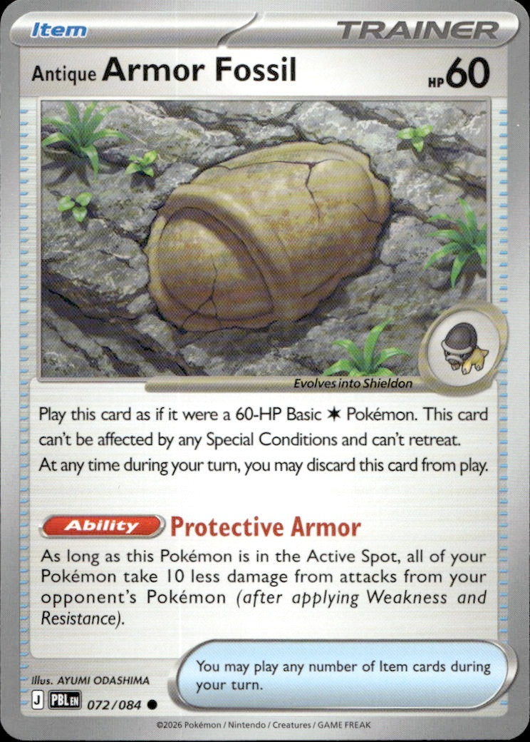 Antique Armor Fossil | Near Mint / English / Normal