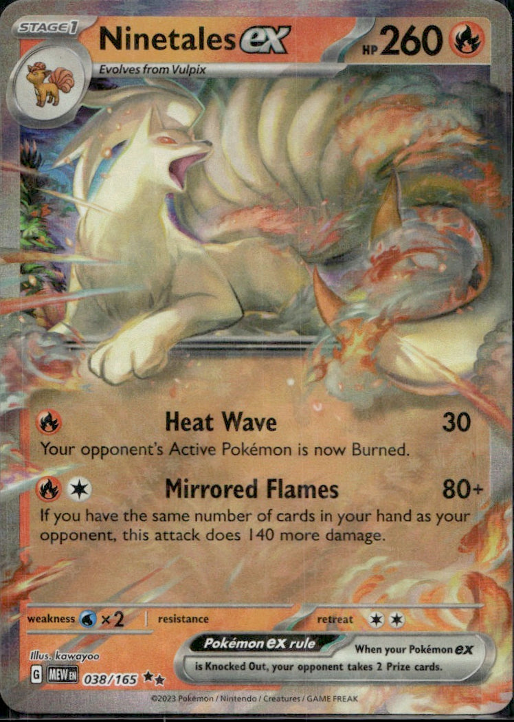 Ninetales ex - 038/165 | Near Mint / English / Holofoil