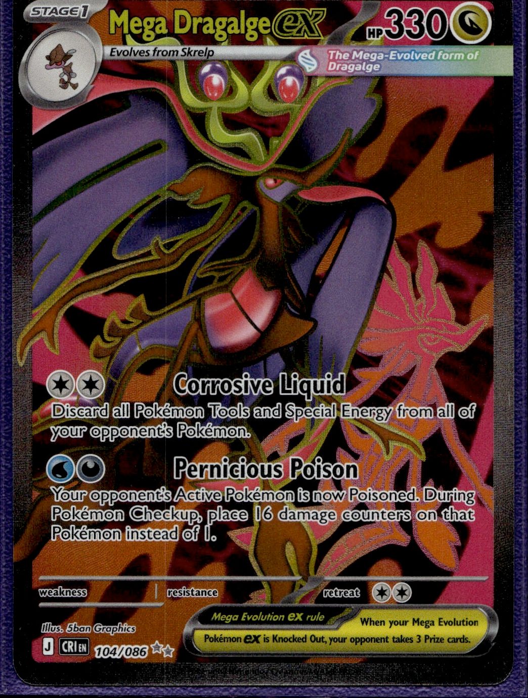Mega Dragalge ex - 104/086 | Near Mint / English / Holofoil