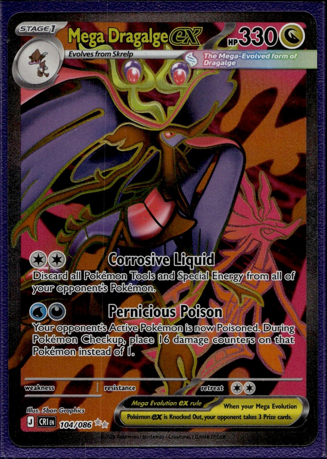 Mega Dragalge ex - 104/086 | Near Mint / English / Holofoil