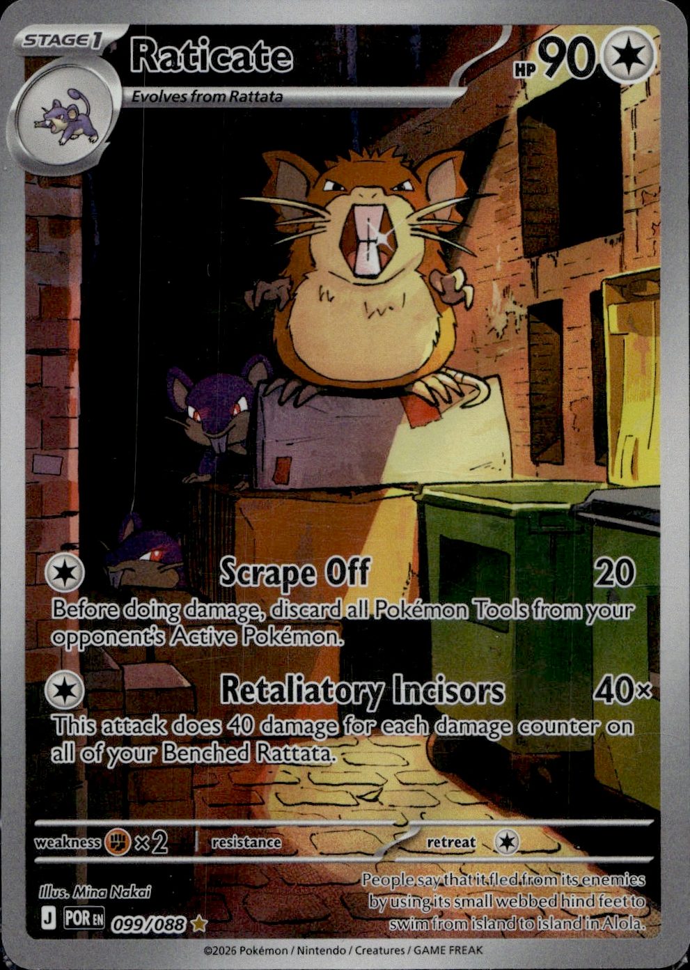Raticate - 099/088 | Near Mint / English / Holofoil