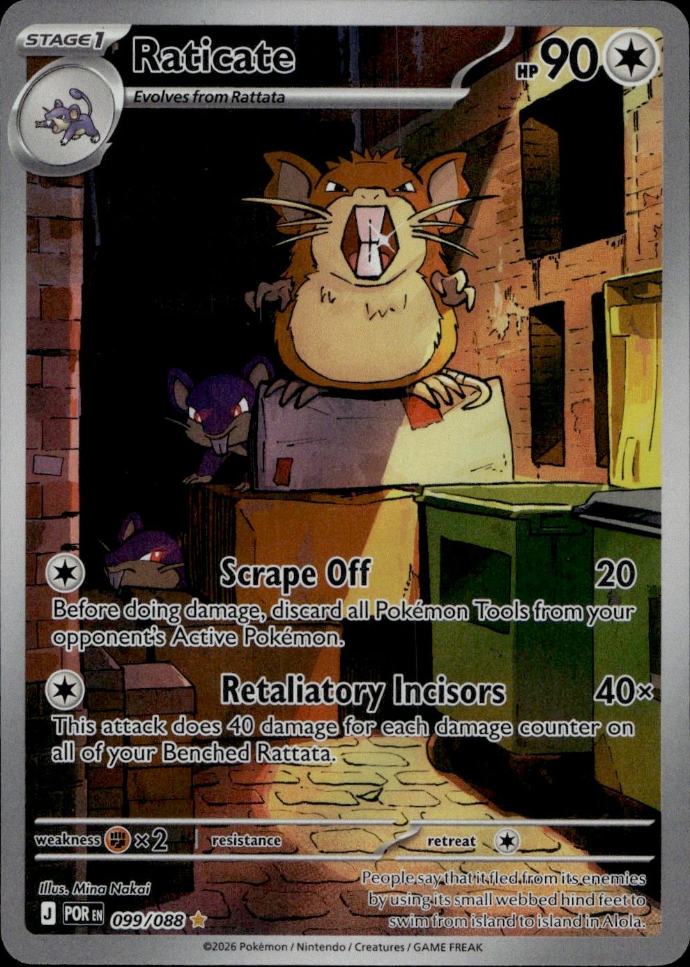 Raticate - 099/088 | Near Mint / English / Holofoil