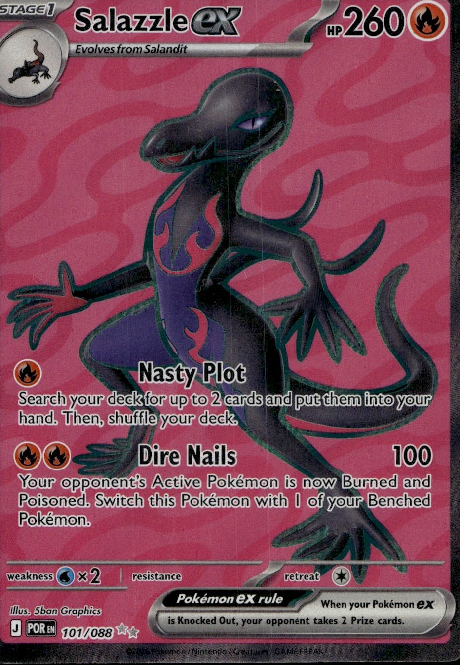 Salazzle ex - 101/088 | Near Mint / English / Holofoil