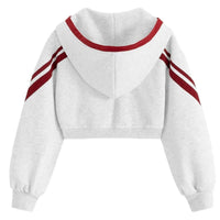 Aelfric Eden Cropped Contrast Stripe Zip Up Hoodie
