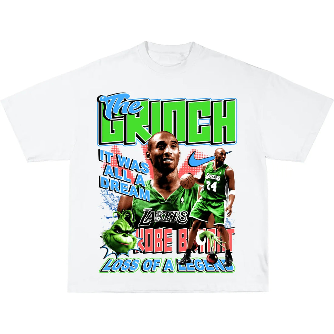 THE GRINCH X KOBE BOOTLEG WHITE TSHIRT