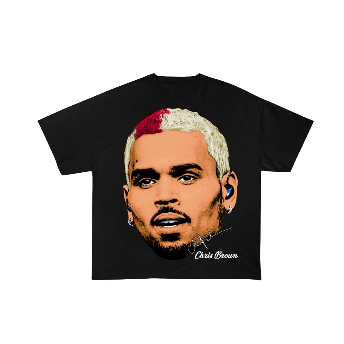 CHRIS BROWN FACE DROP BOOTLEG TSHIRT
