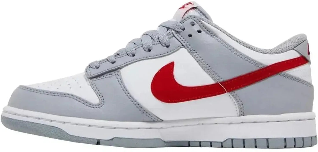 Nike Dunk Low White Wolf Grey University Red (GS)