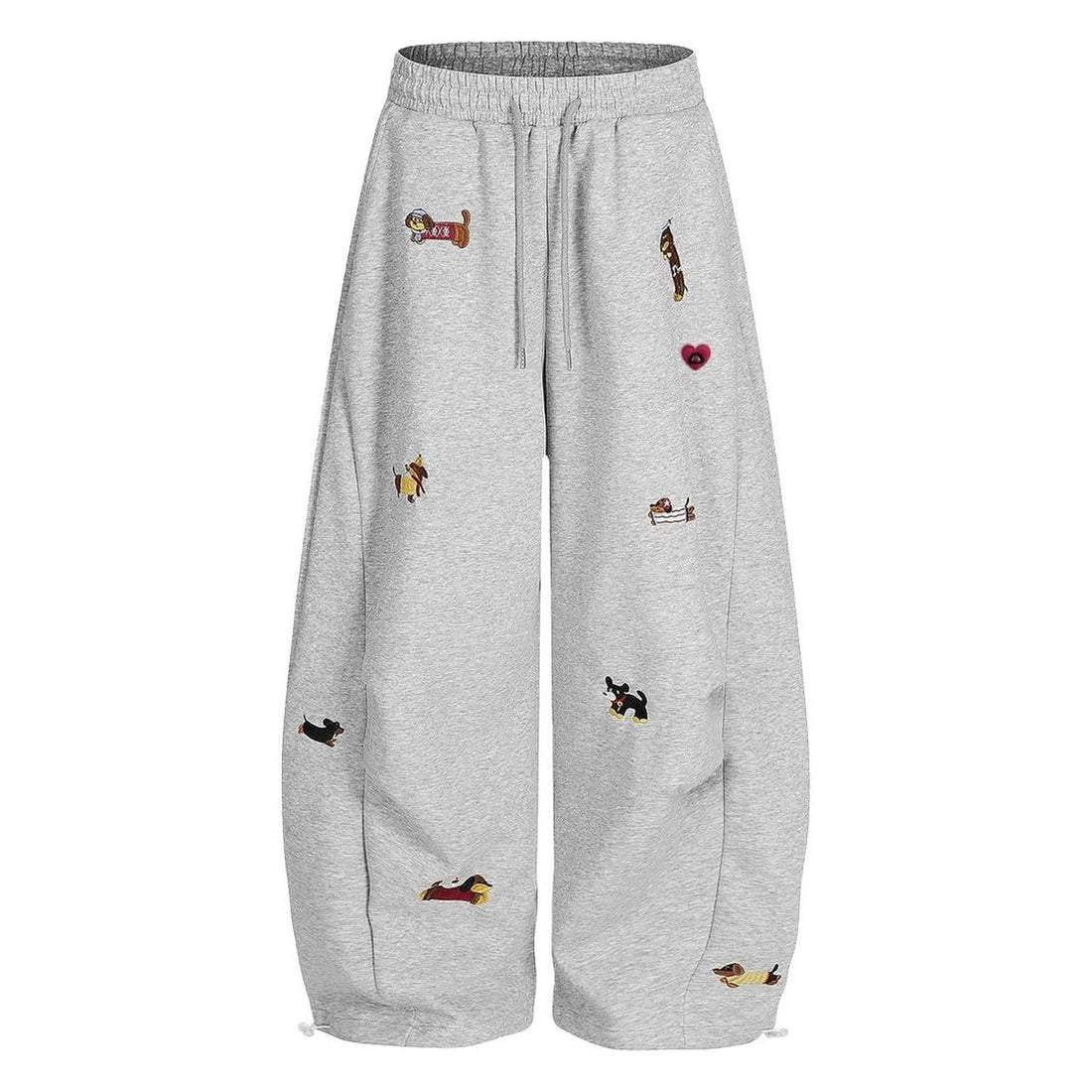 Aelfric Eden Embroidery Dog Baggy Barrel Sweatpants