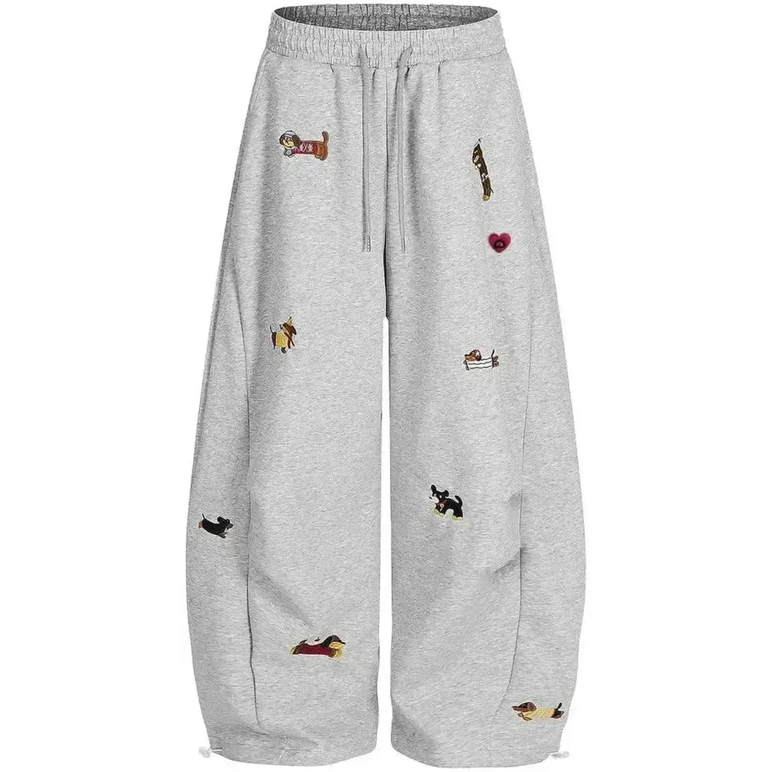 Aelfric Eden Embroidery Dog Baggy Barrel Sweatpants